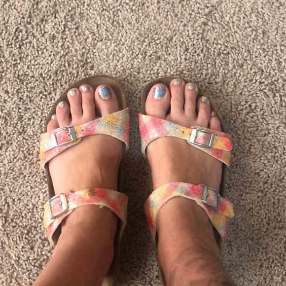 Birkenstock Shoes - Pink multicolor Birkenstock sandals